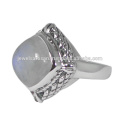 Rainbow Moonstone Gemstone 925 Sterling Silver Ring Jewelry